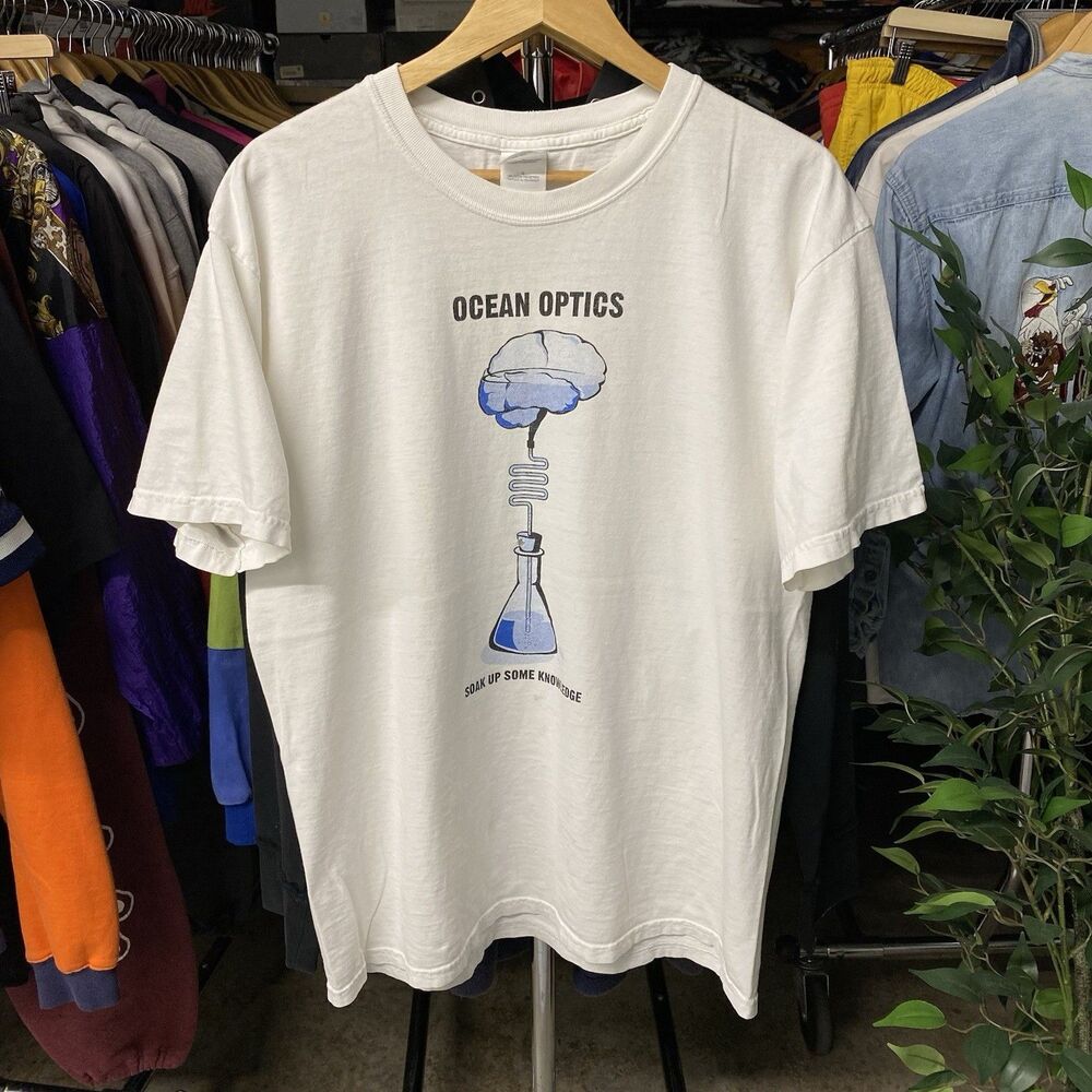 Vintage 2000s Ocean Optics Soak Up Some Knowledge School T-Shirt Men's Large
